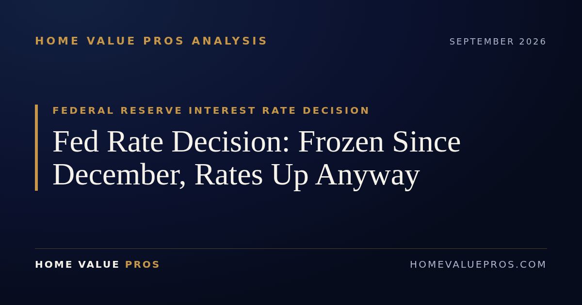 Fed Rate Decision: Frozen Since December, Rates Up Anyway