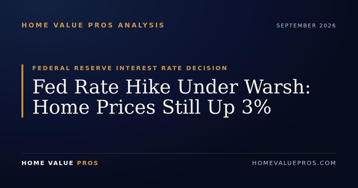 Fed Rate Hike Under Warsh: Home Prices Still Up 3%