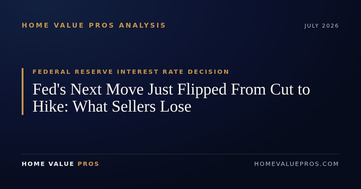 Fed Rate Decision Flips From Cut to Hike: What Sellers Lose
