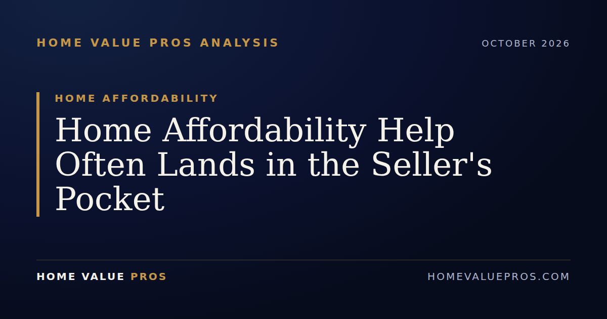 Home Affordability Help Often Lands in the Seller's Pocket