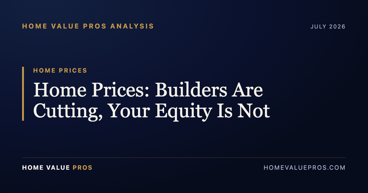 Home Prices: Builders Are Cutting, Your Equity Is Not