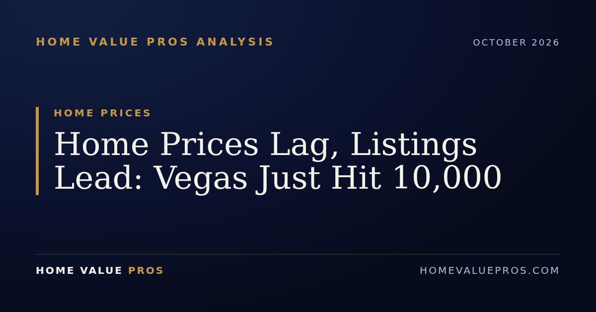 Home Prices Lag, Listings Lead: Vegas Just Hit 10,000