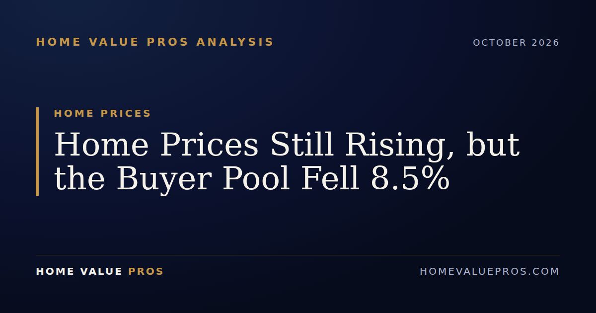 Home Prices Still Rising, but the Buyer Pool Fell 8.5%
