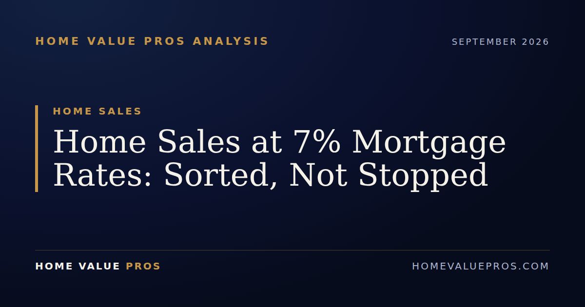 Home Sales at 7% Mortgage Rates: Sorted, Not Stopped