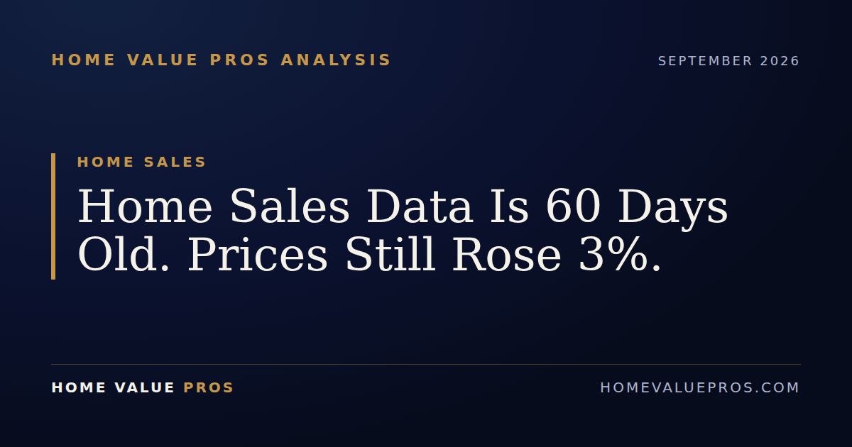 Home Sales Data Is 60 Days Old. Prices Still Rose 3%.