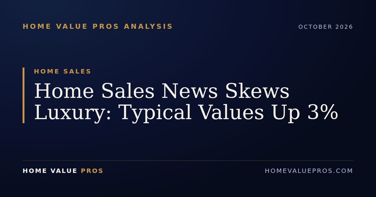 Home Sales News Skews Luxury: Typical Values Up 3%