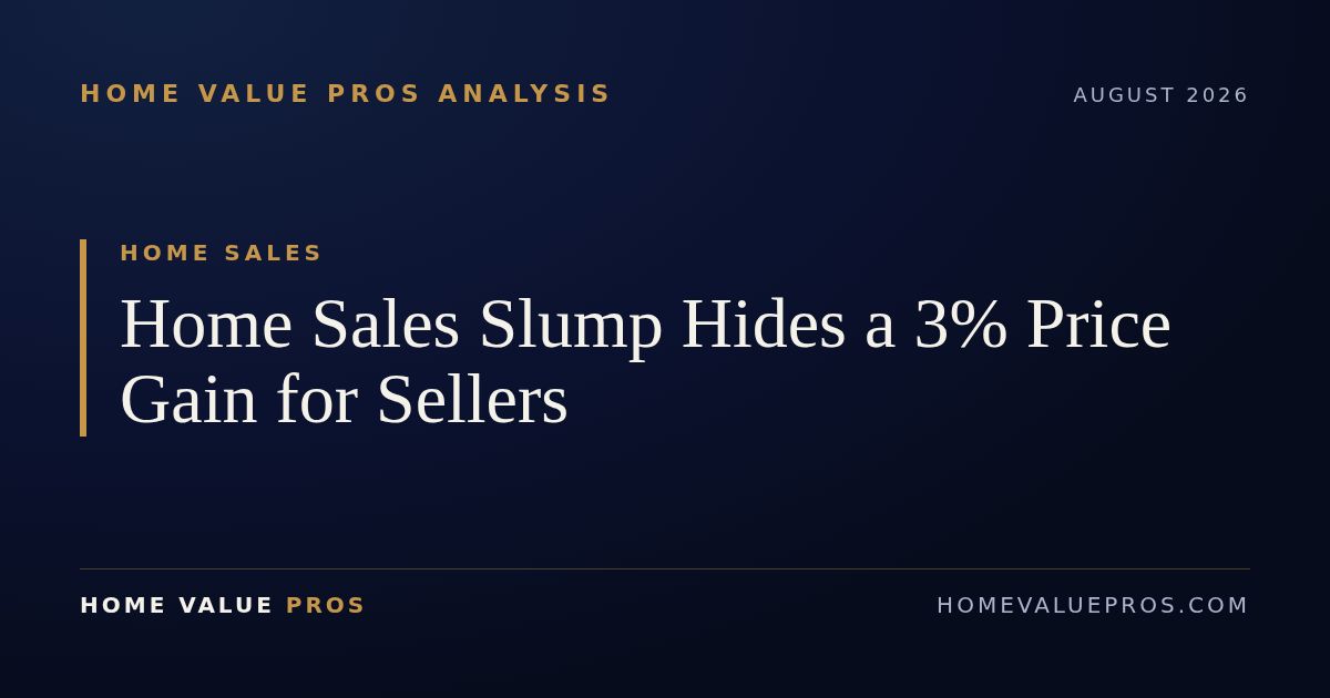 Home Sales Slump Hides a 3% Price Gain for Sellers