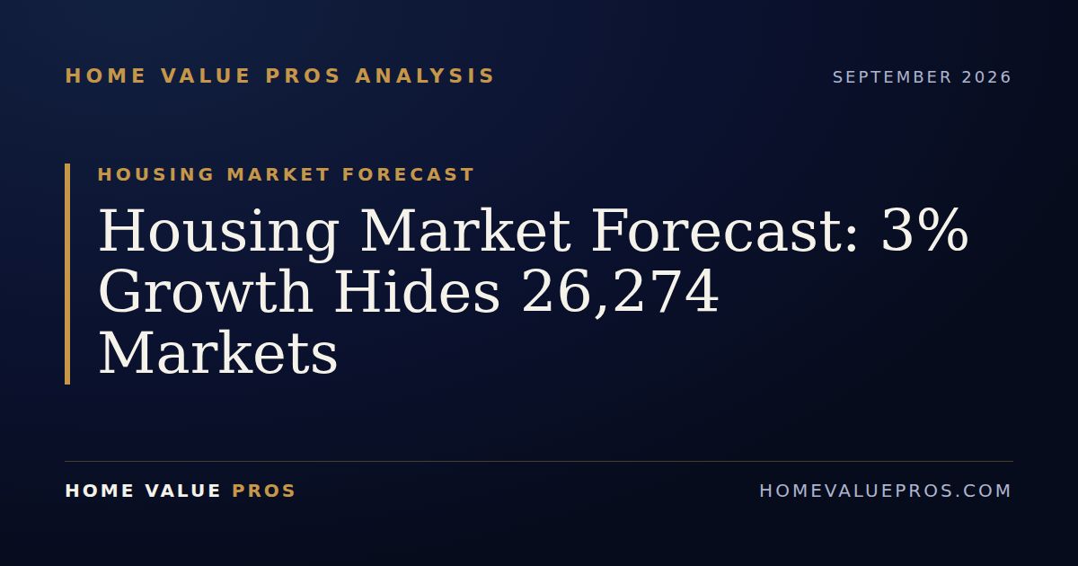 Housing Market Forecast: 3% Growth Hides 26,274 Markets