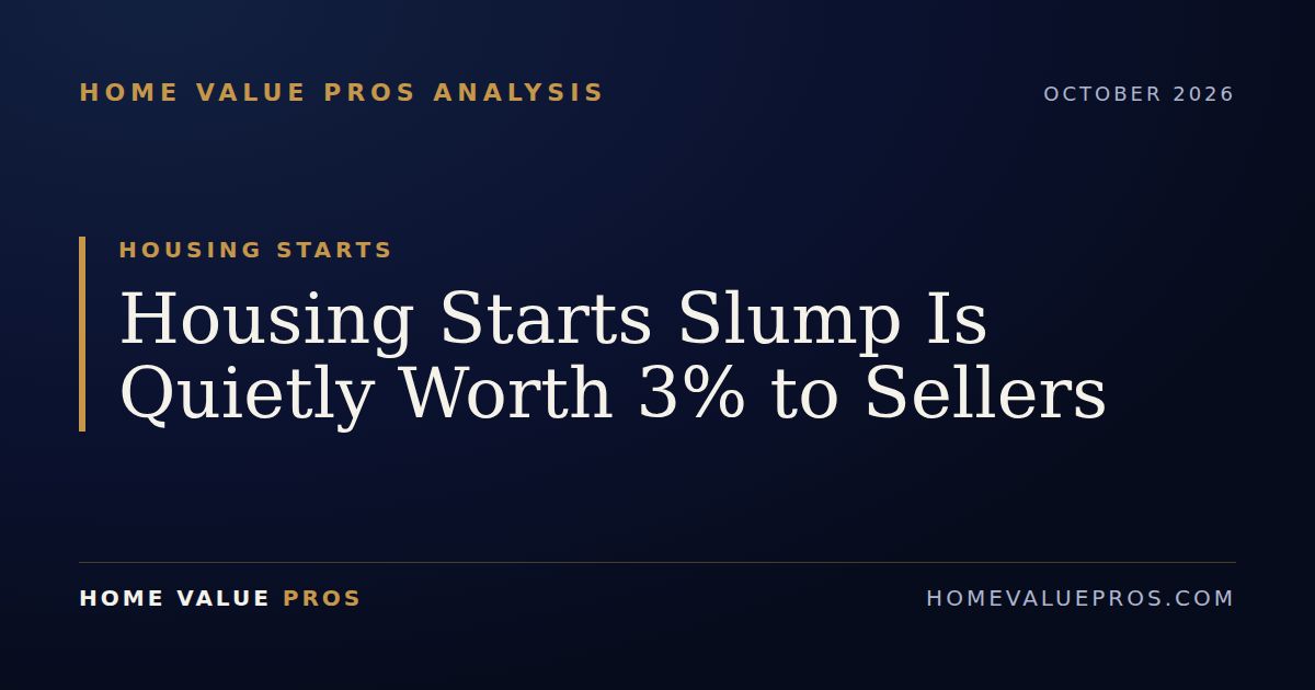Housing Starts Slump Is Quietly Worth 3% to Sellers