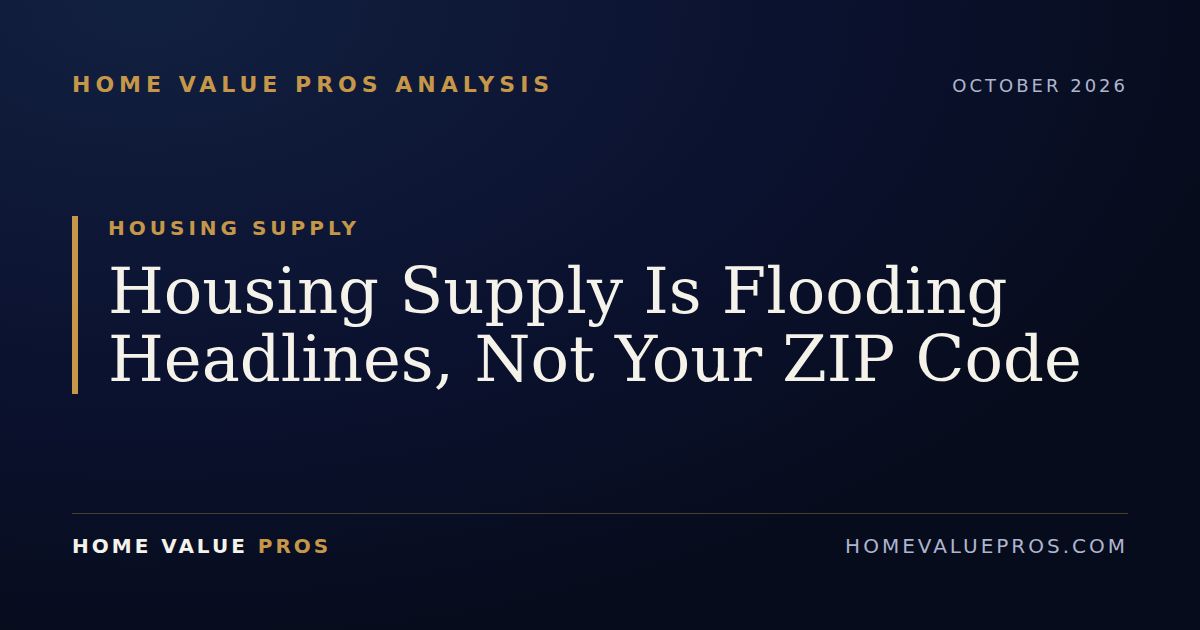 Housing Supply Is Flooding Headlines, Not Your ZIP Code