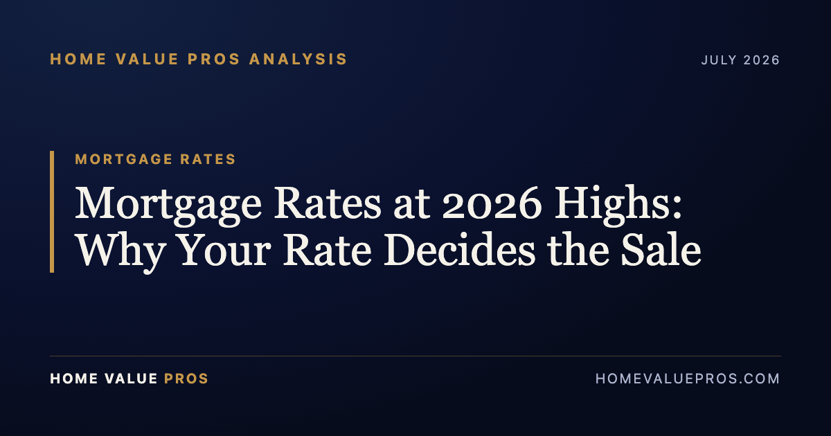 Mortgage Rates at 2026 Highs: Why Your Rate Decides the Sale
