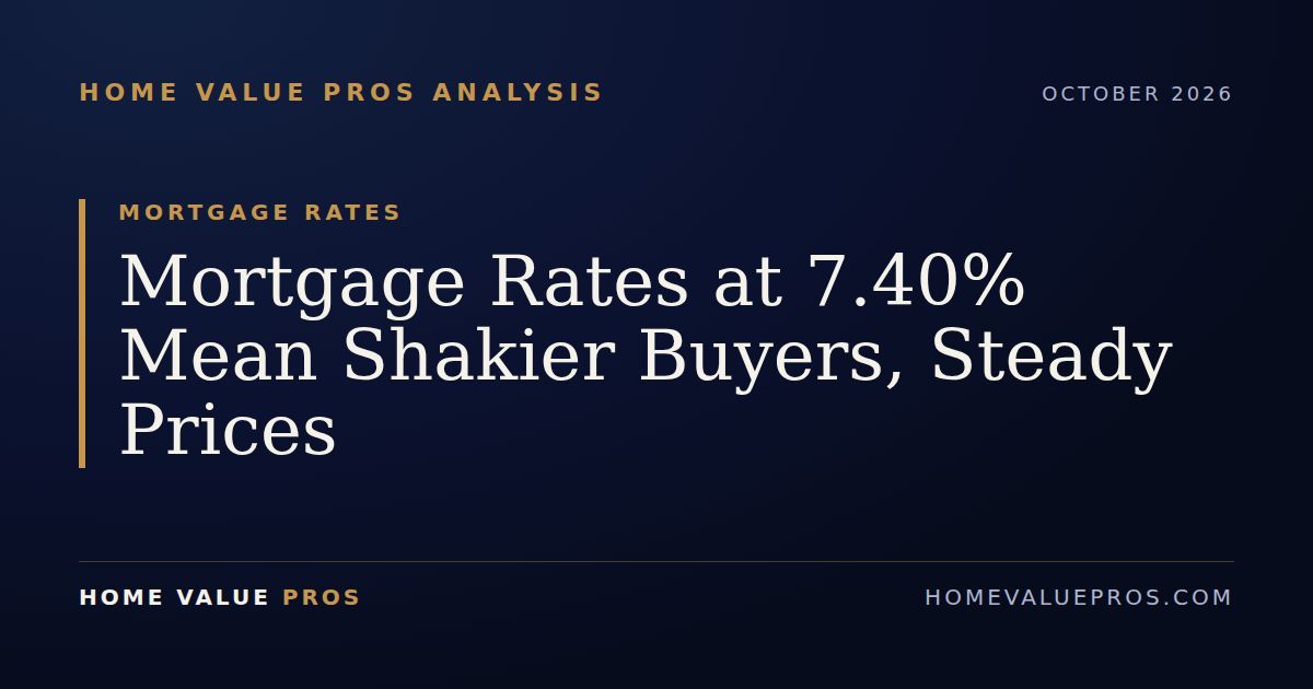 Mortgage Rates at 7.40% Mean Shakier Buyers, Steady Prices