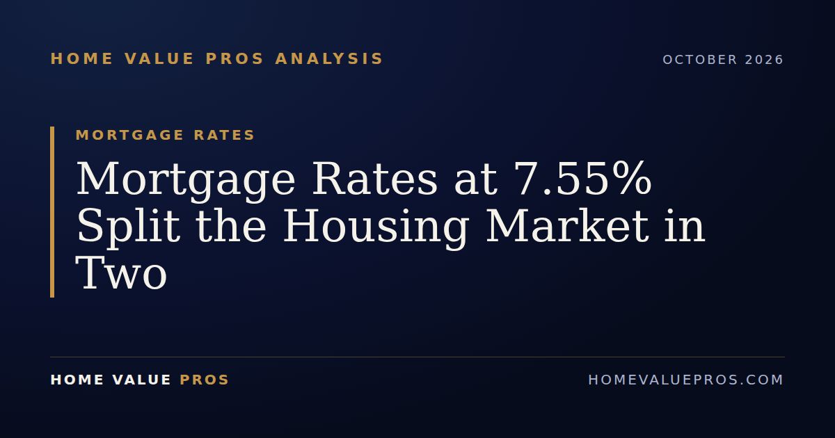 Mortgage Rates at 7.55% Split the Housing Market in Two