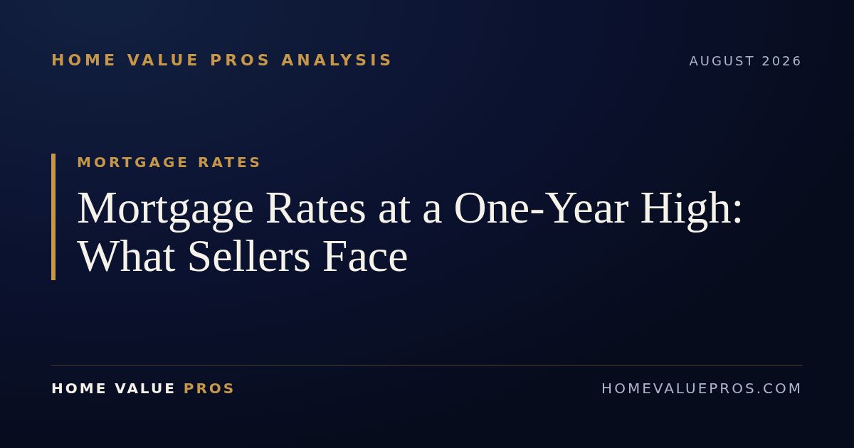 Mortgage Rates at a One-Year High: What Sellers Face