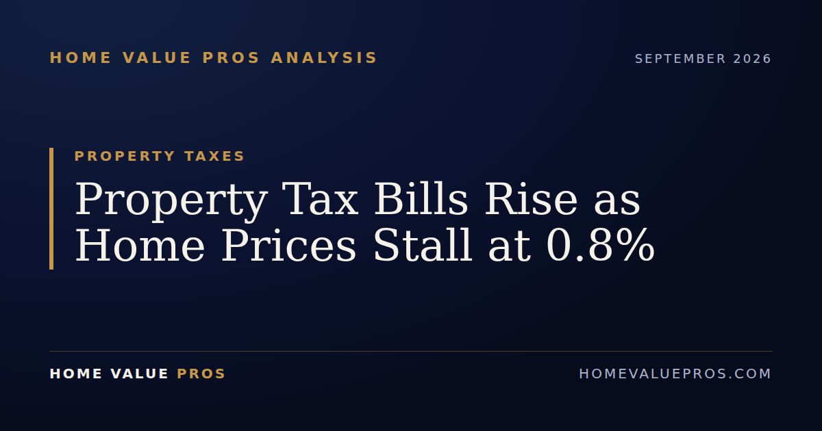 Property Tax Bills Rise as Home Prices Stall at 0.8%