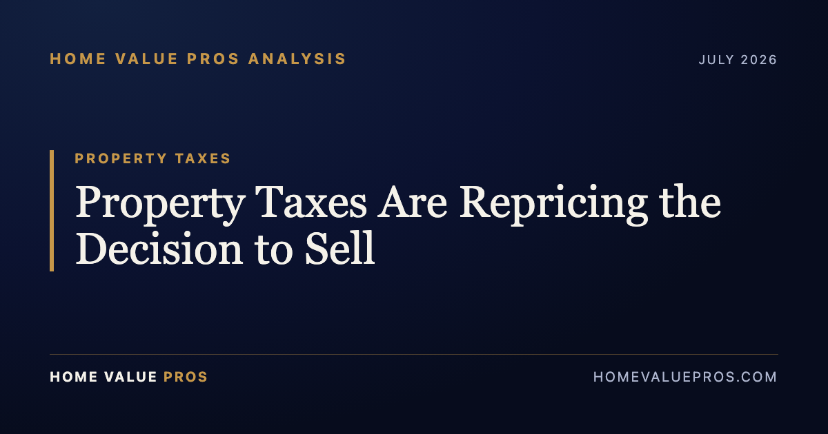 Property Taxes Are Repricing the Decision to Sell