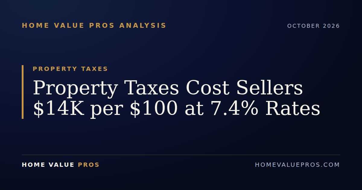 Property Taxes Cost Sellers $14K per $100 at 7.4% Rates
