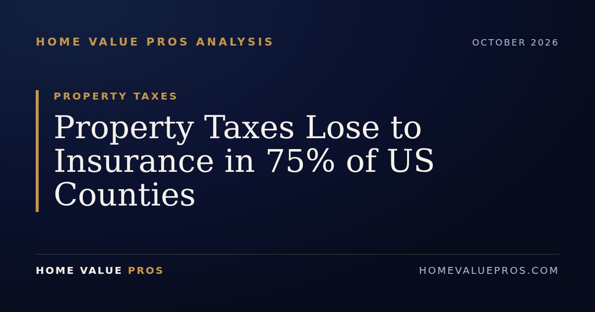 Property Taxes Lose to Insurance in 75% of US Counties