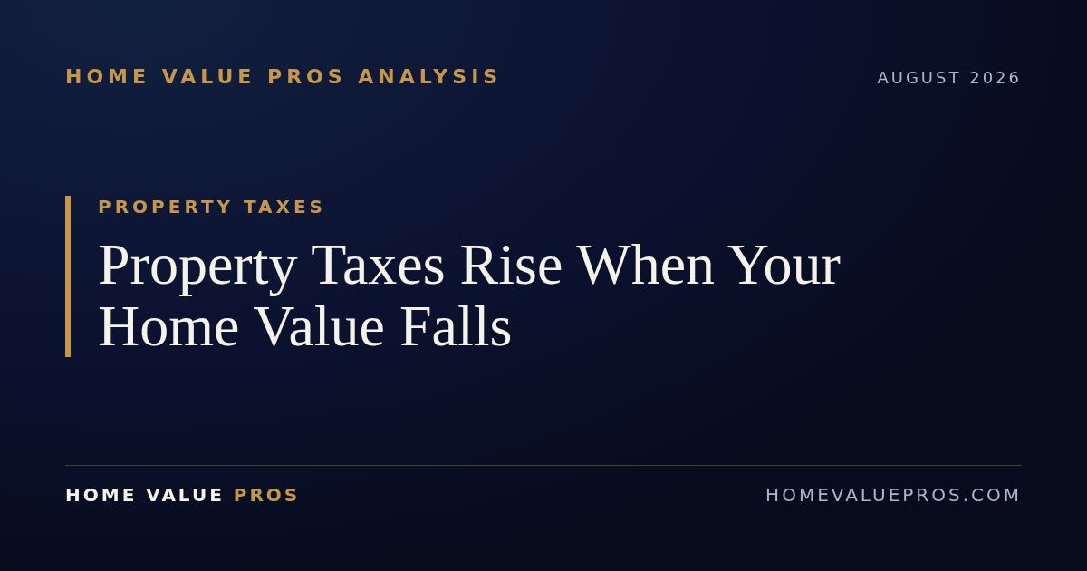 Property Taxes Rise When Your Home Value Falls
