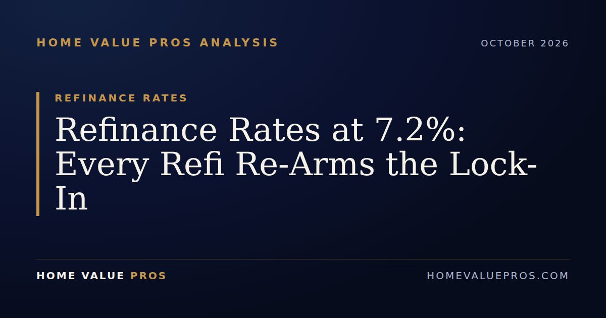 Refinance Rates at 7.2%: Every Refi Re-Arms the Lock-In