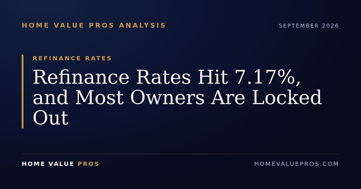 Refinance Rates Hit 7.17%, and Most Owners Are Locked Out