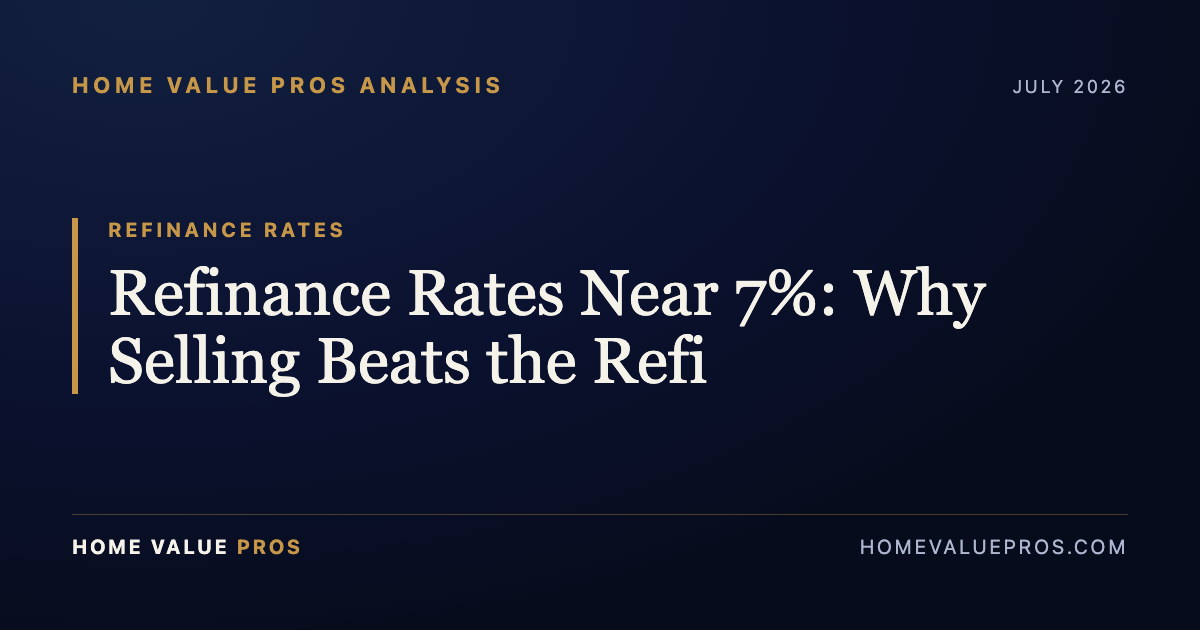 Refinance Rates Near 7%: Why Selling Beats the Refi