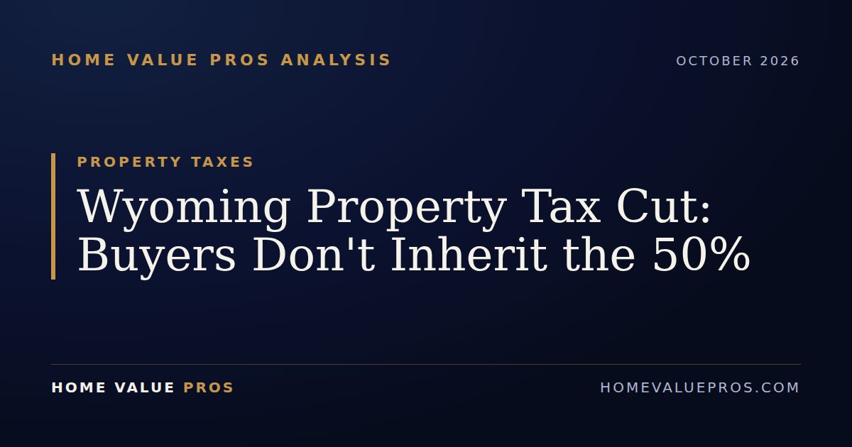 Wyoming Property Tax Cut: Buyers Don't Inherit the 50%